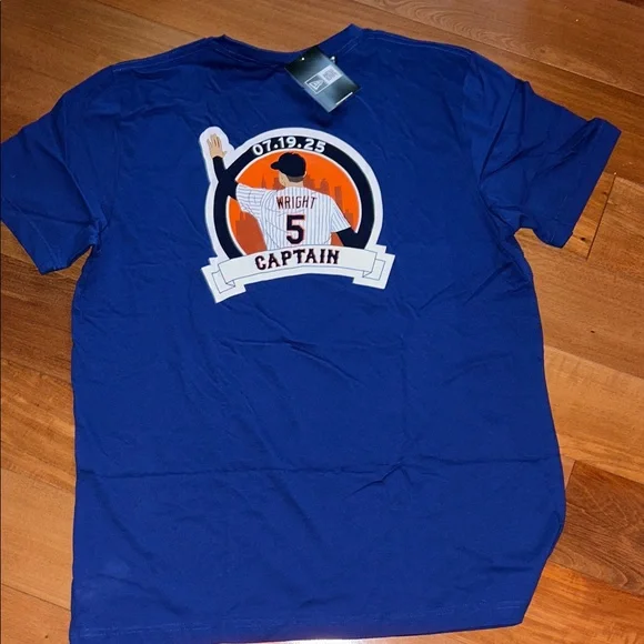 NWT-David Wright New York Mets New Era Retired Player Graphic T-Shirt - Royal - Picture 6 of 6